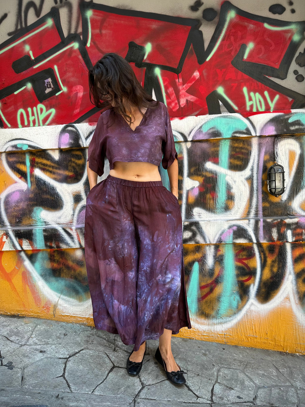 Purple Silk Nikki Top