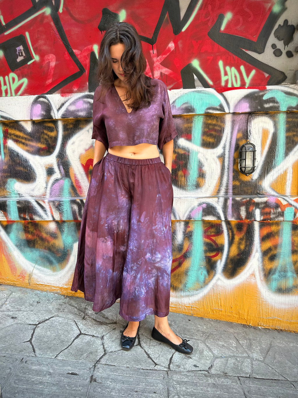 Purple Silk Nikki Top