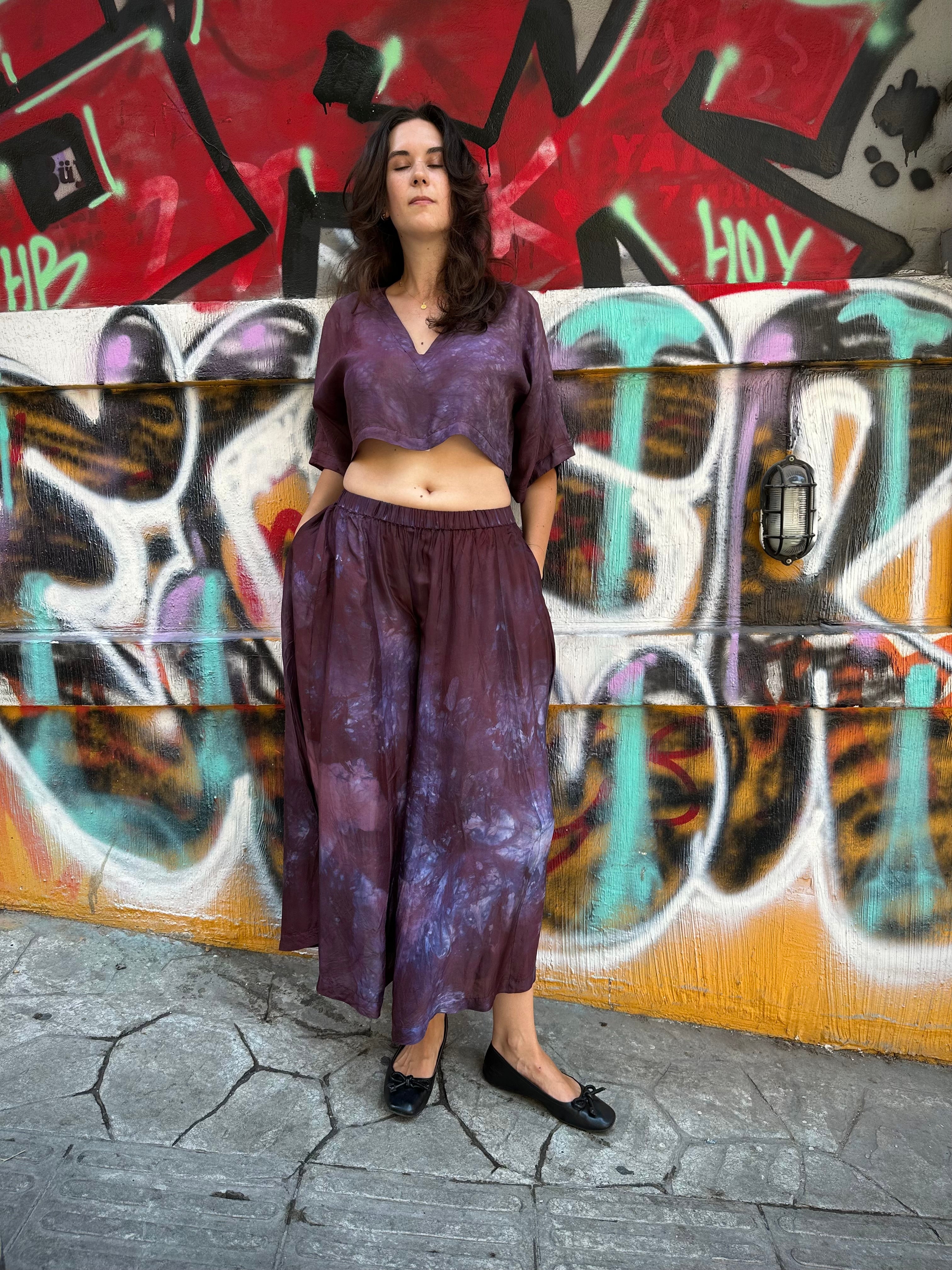 Purple Silk Nikki Top