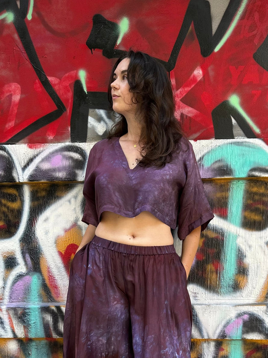 Purple Silk Nikki Top