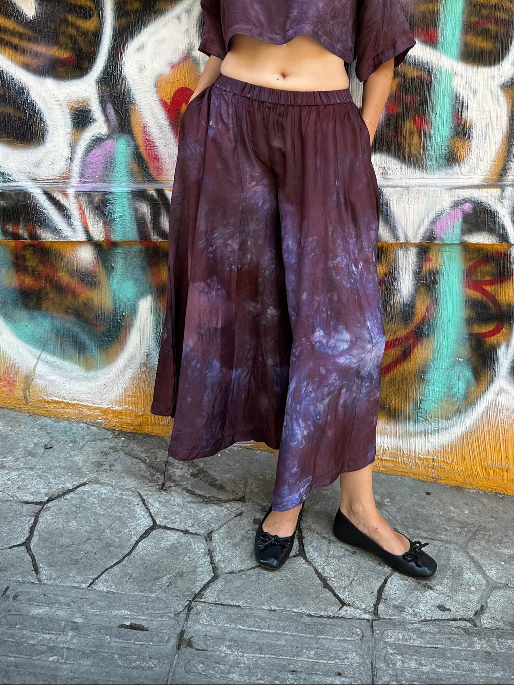 Purple Silk Nikki Pants