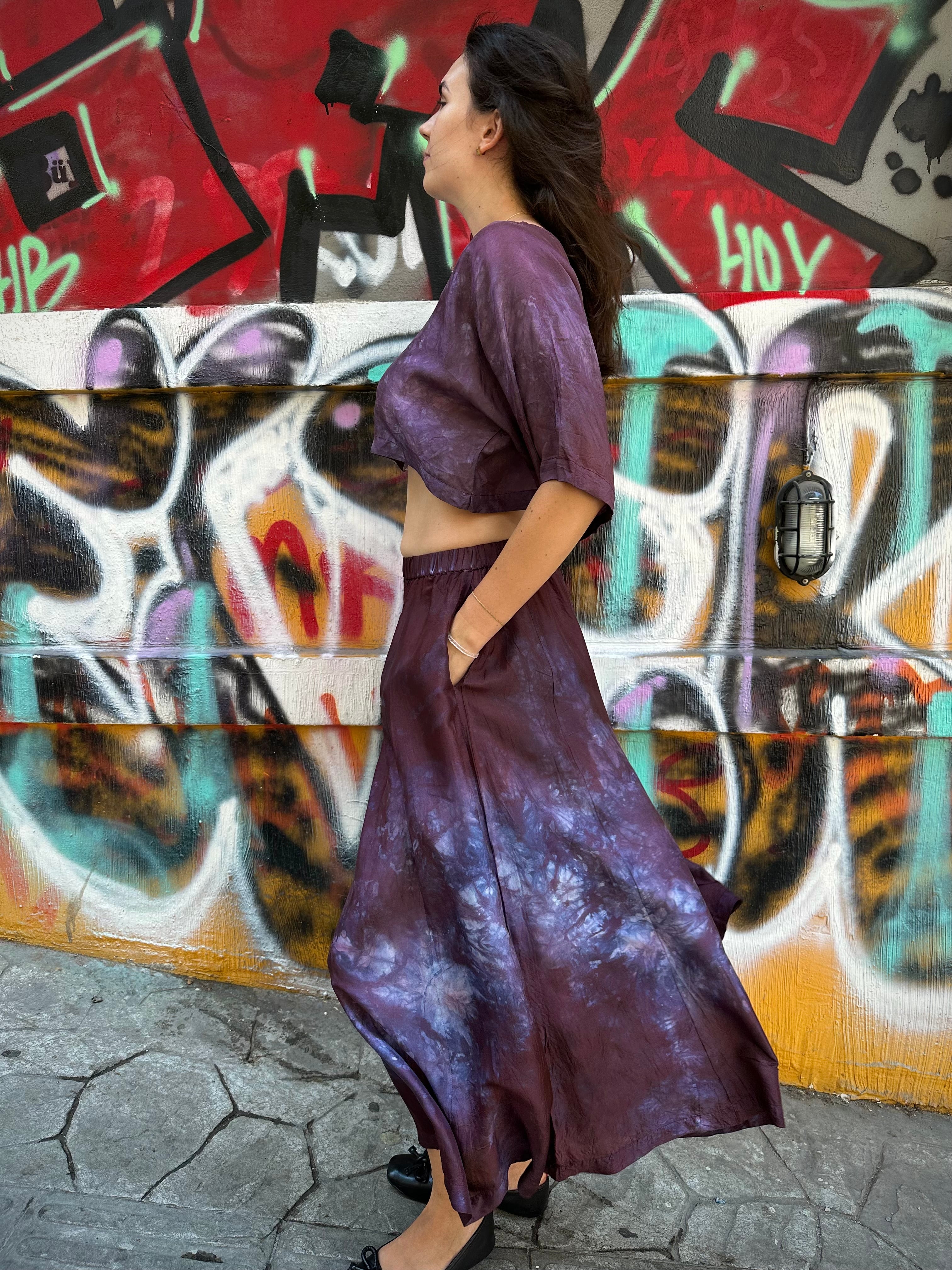 Purple Silk Nikki Top