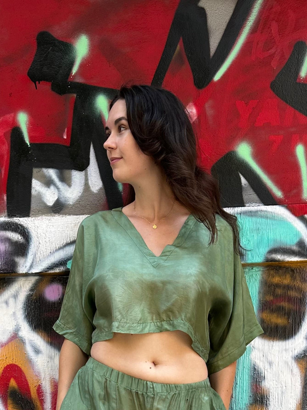 handmade casual silk top