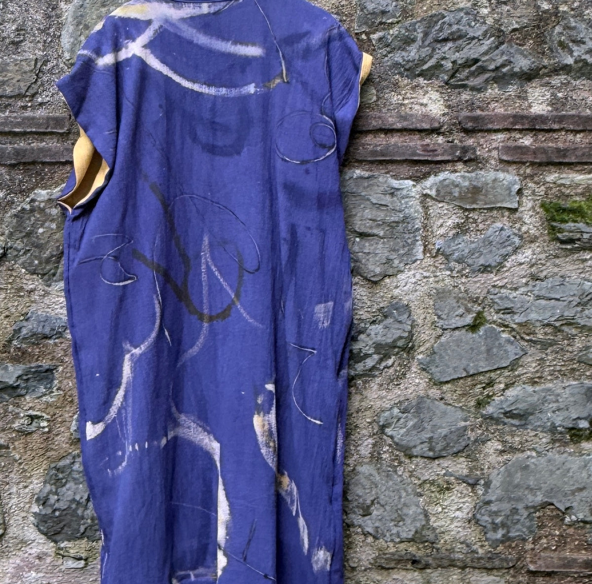 Sarah's Blue Long hand-Painted Kimono