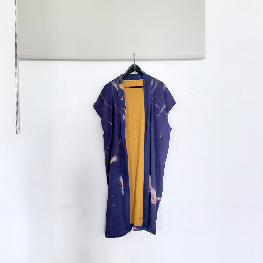 Sarah's Blue Long hand-Painted Kimono
