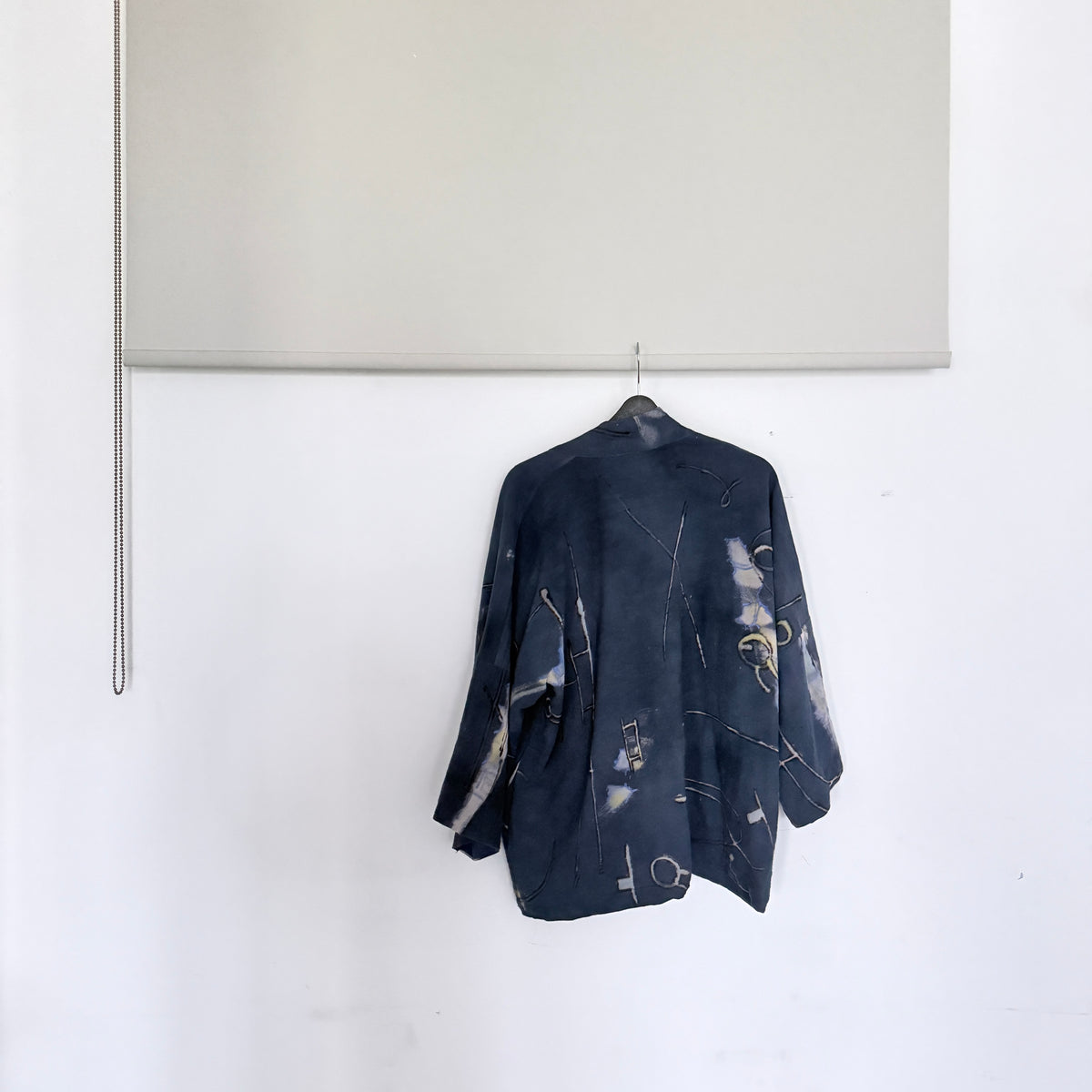 Sarah's Dark Blue Hand-Painted Jacket