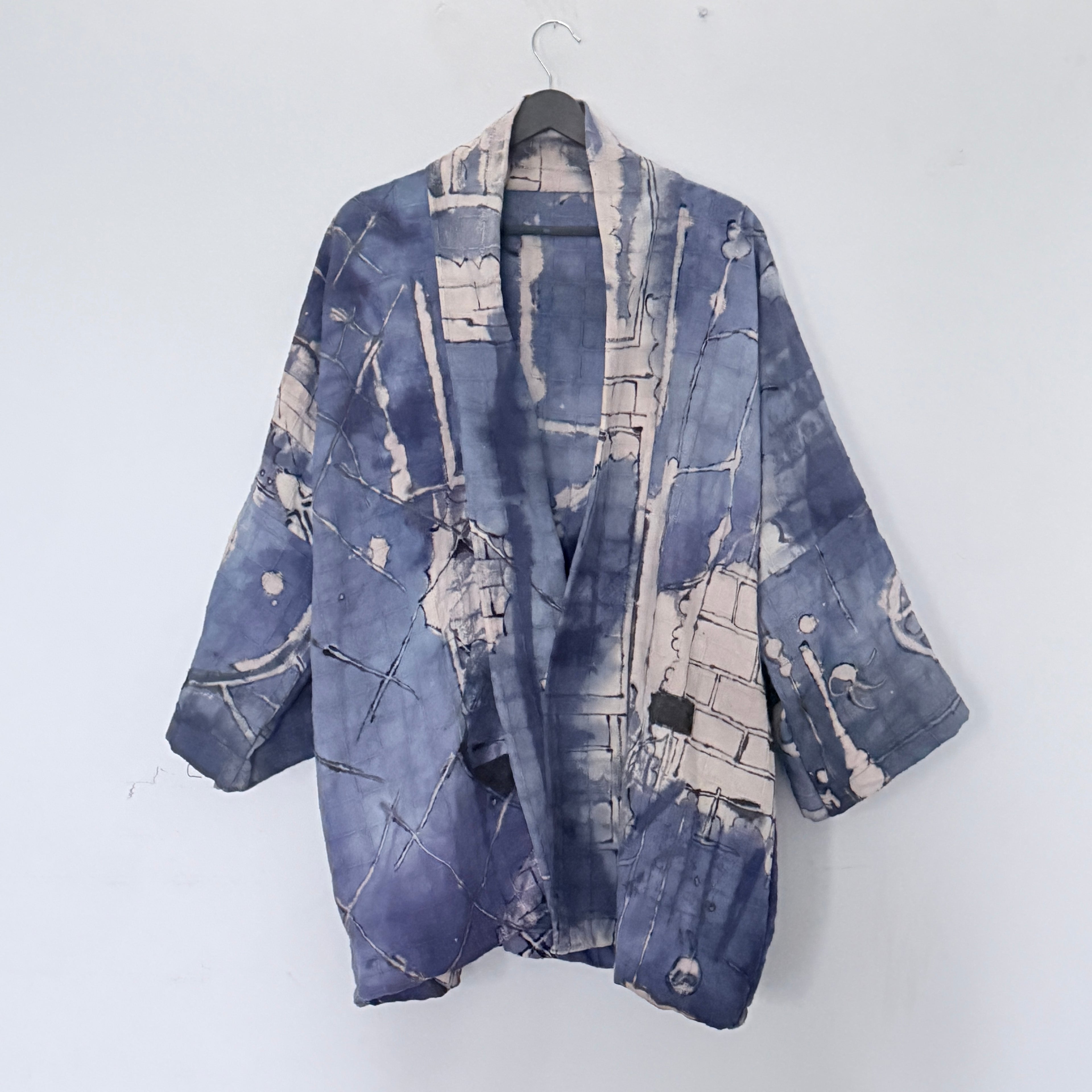 Sarah's Blue Cream Hand-painted Jacket
