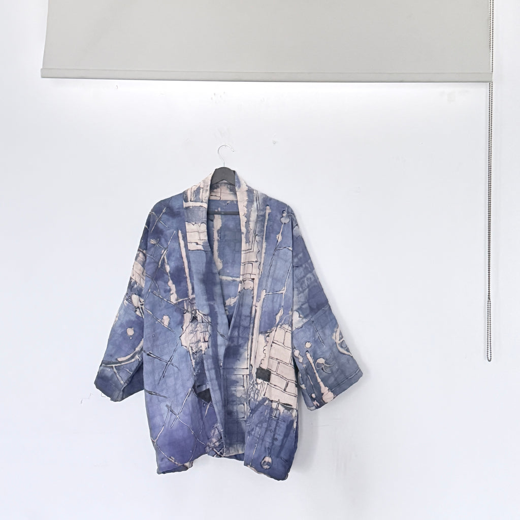 Sarah's Blue Cream Hand-painted Jacket