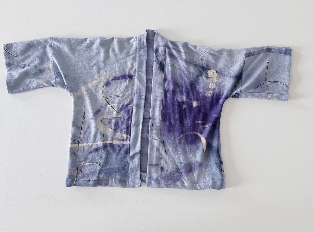 Sarah's Grey Hand-Painted Jacket