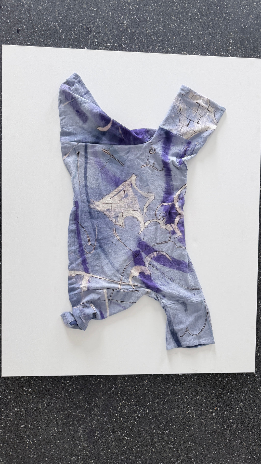 Sarah's Grey Hand-Painted Jacket