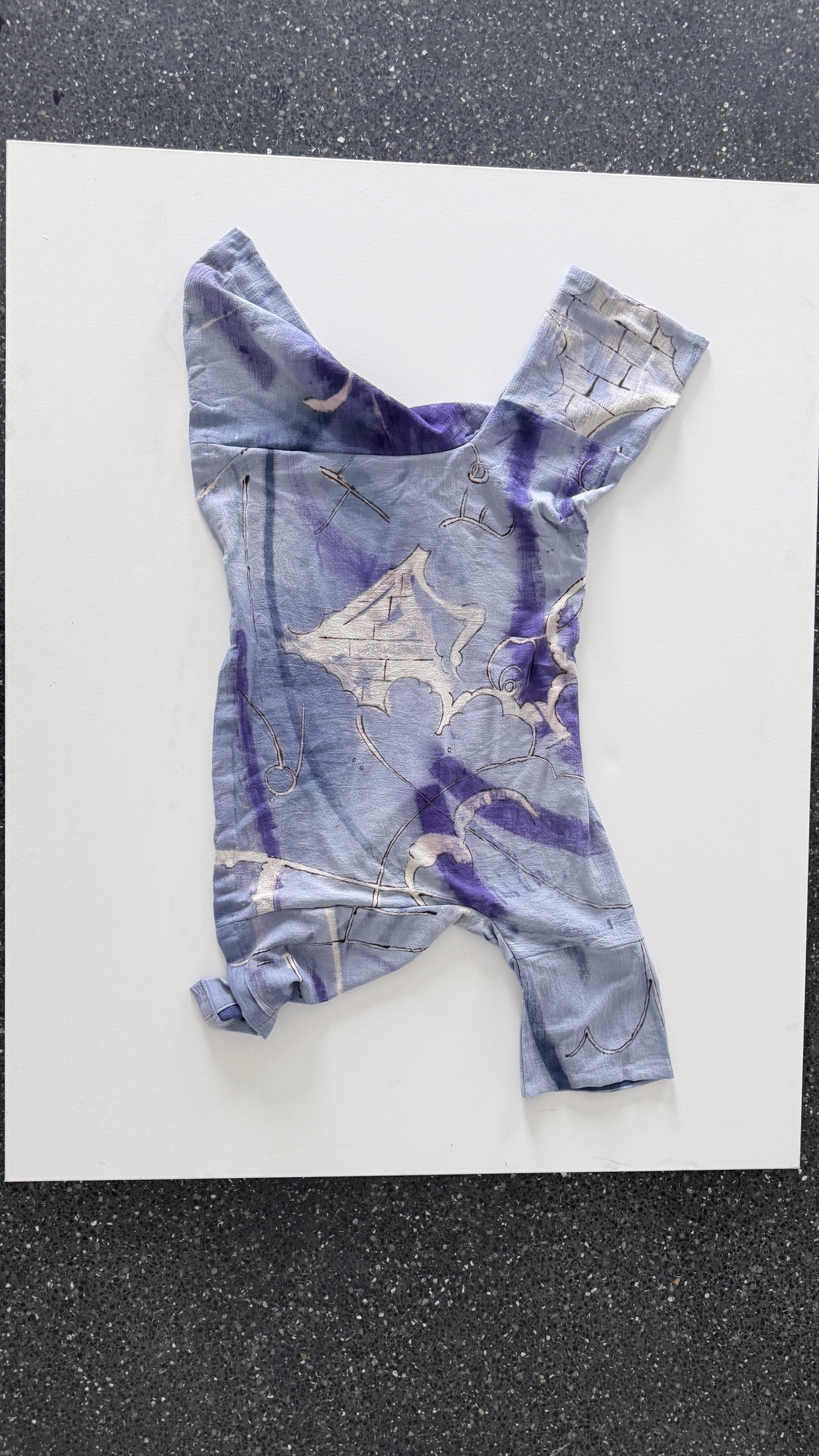 Sarah's Grey Hand-Painted Jacket