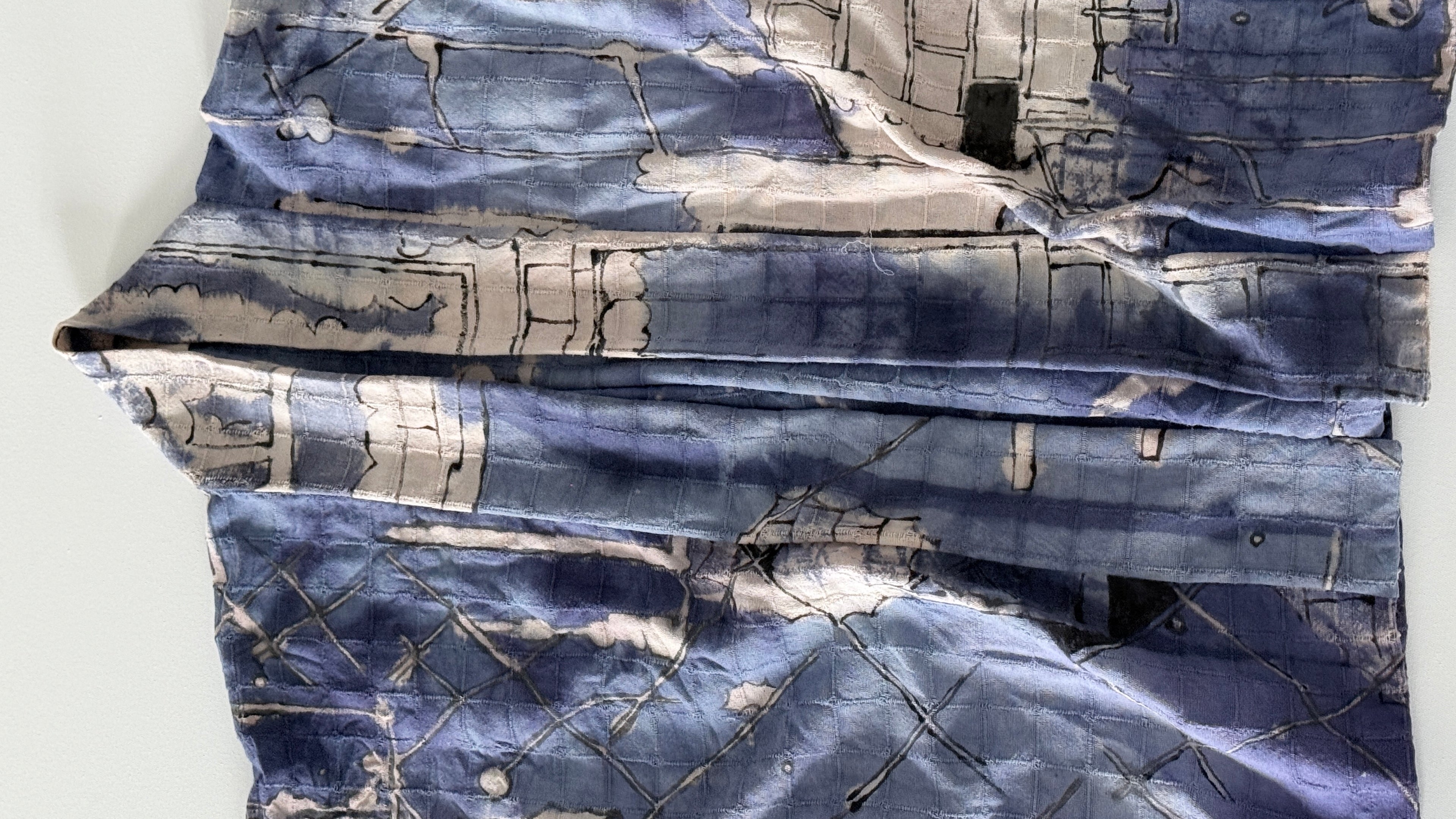 Sarah's Blue Cream Hand-painted Jacket