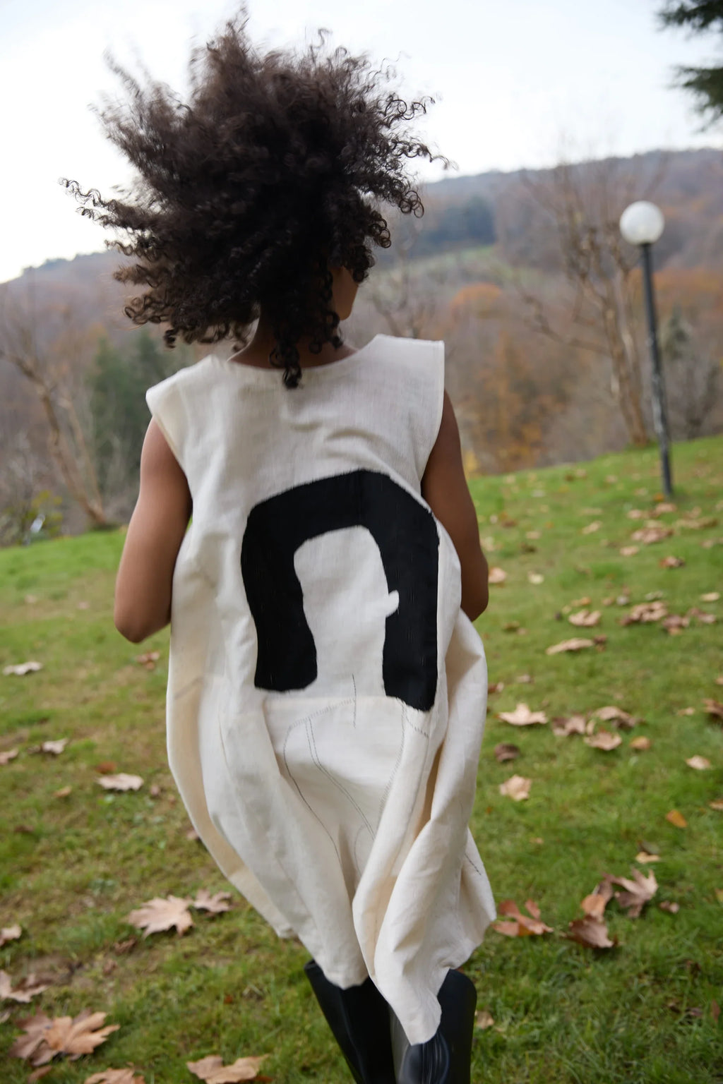 Black Cuckoo Dress in handwoven Dobby Cotton (100%) by White Canvas - Image 7