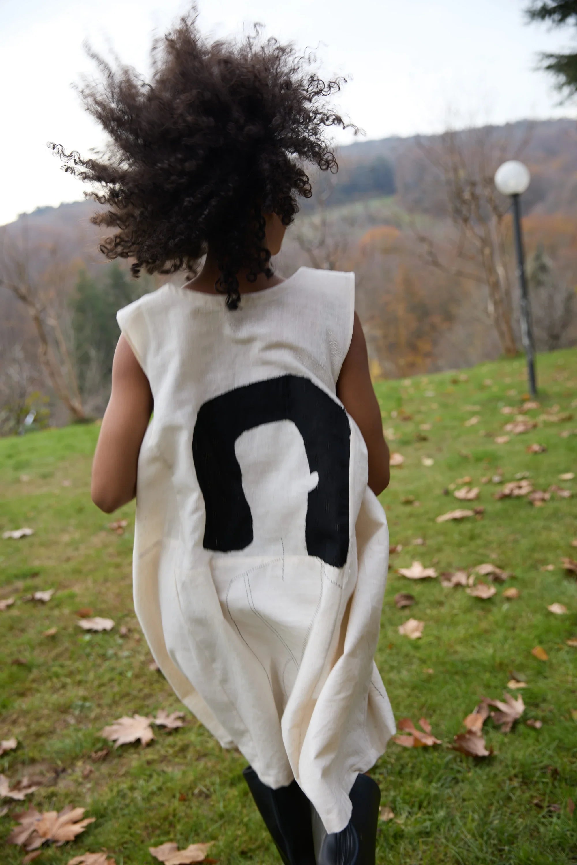 Black Cuckoo Dress in handwoven Dobby Cotton (100%) by White Canvas - Image 7