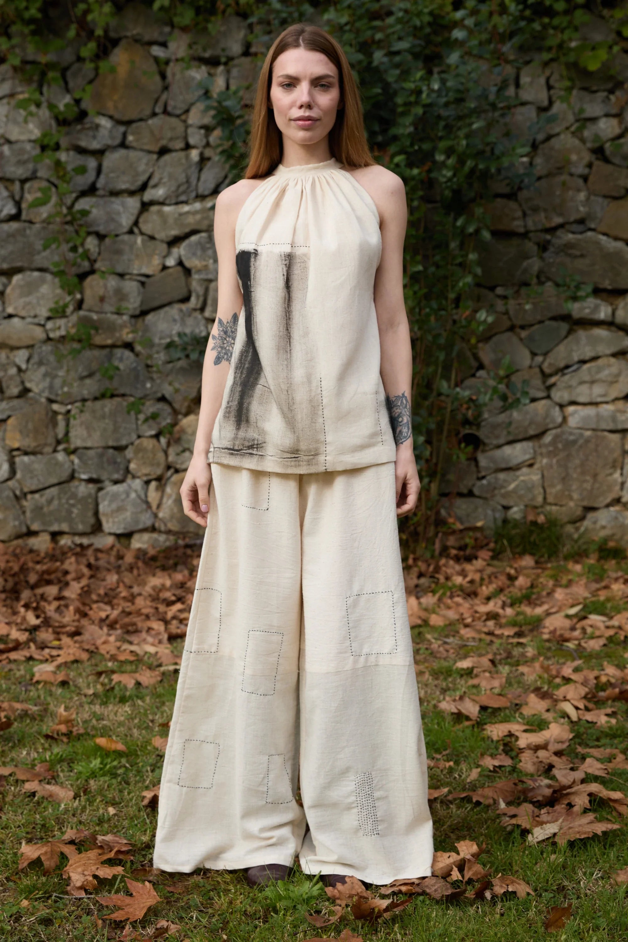 Black Dove Pants in handwoven Heavy Kala Cotton by White Canvas - Image 1