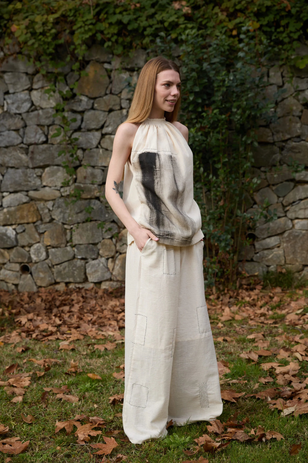 Black Dove Set in handwoven Kala Cotton (100%), by White Canvas - Image 3