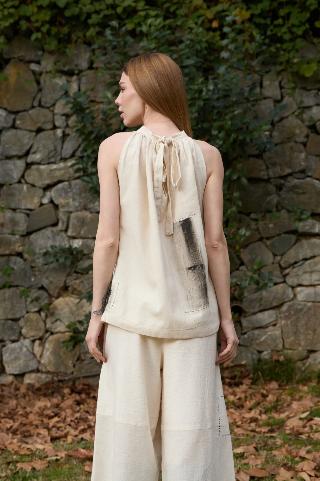 Black Dove Top in handwoven Kala Cotton (100%) by White Canvas - Image 5