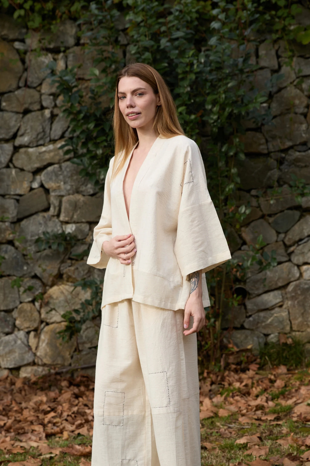 Black Enzo Jacket in handwoven Heavy Kala Cotton by White Canvas - Image 3