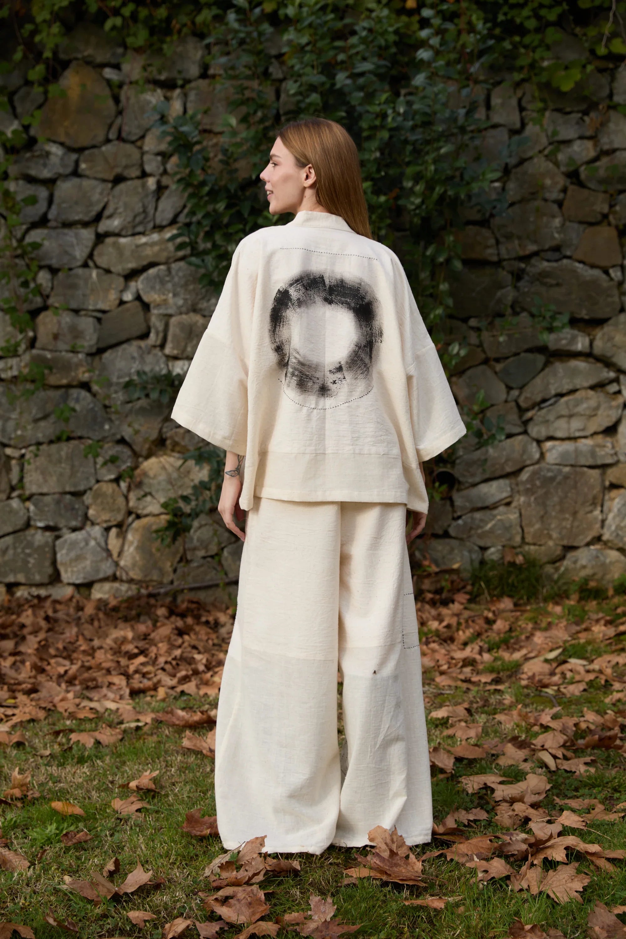 Black Enzo Set in handwoven Heavy Kala Cotton by White Canvas - Image 2