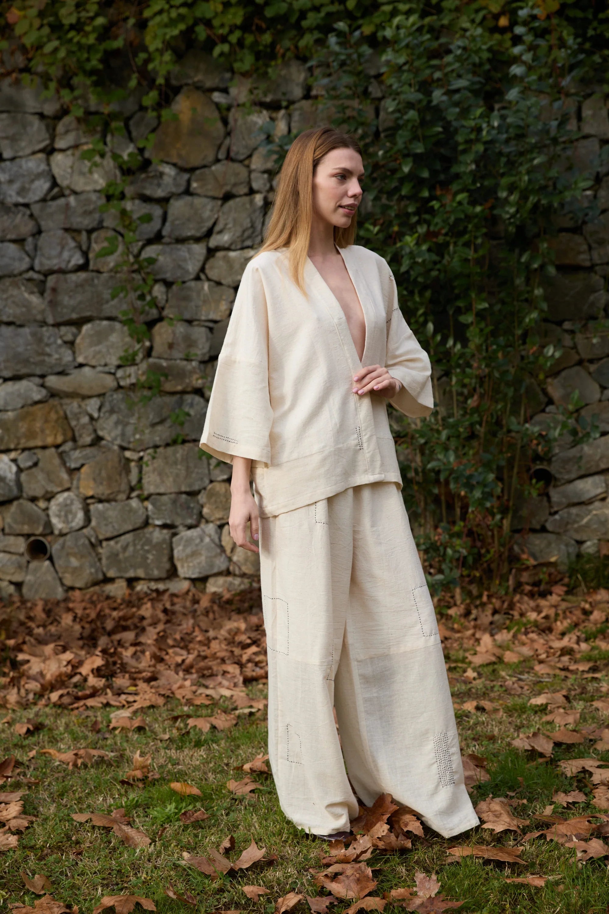 Black Enzo Set in handwoven Heavy Kala Cotton by White Canvas - Image 4