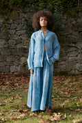 Blue Float Silk Set in vegan Silk by White Canvas - Image 1
