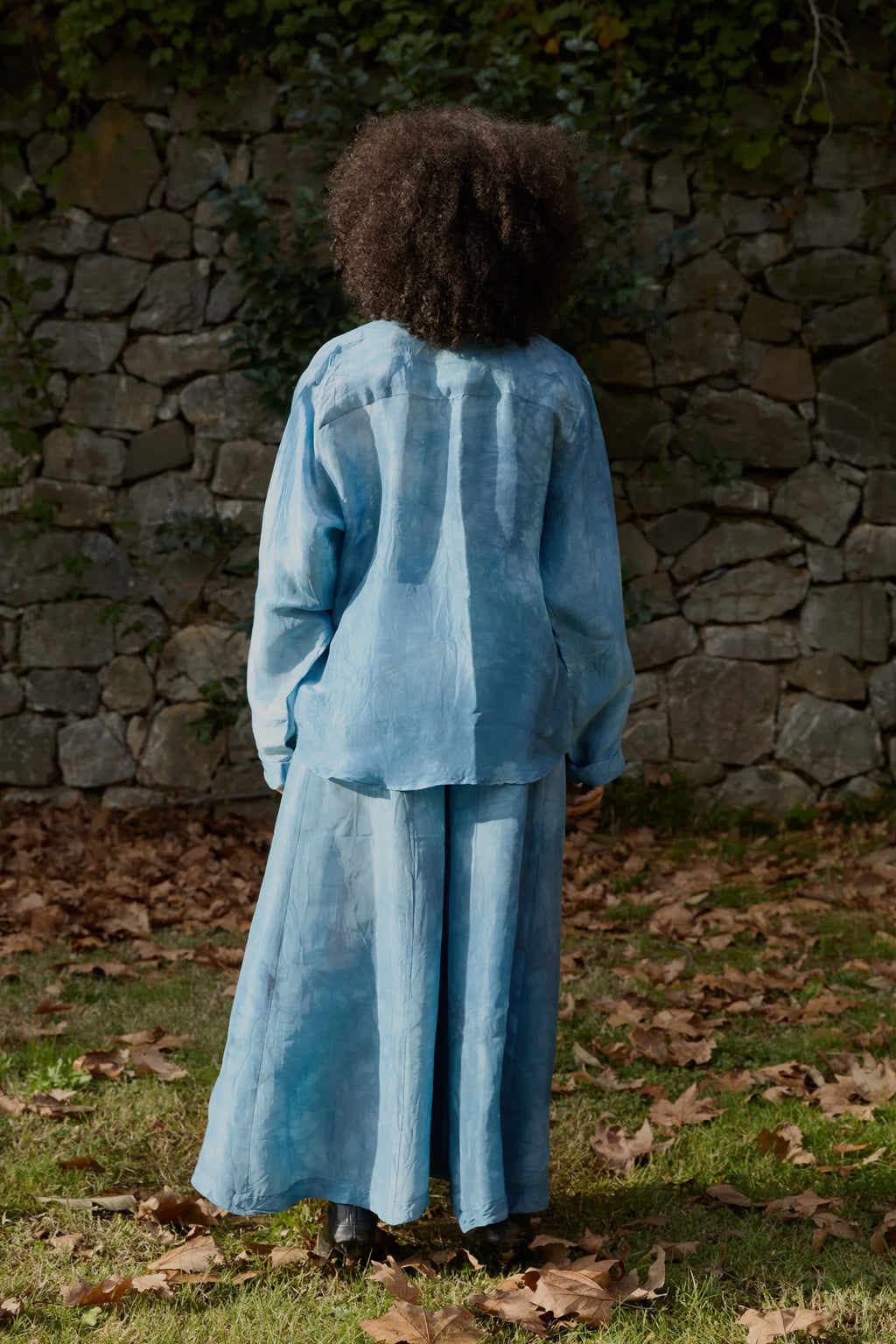 Blue Float Silk Set in vegan Silk by White Canvas - Image 4