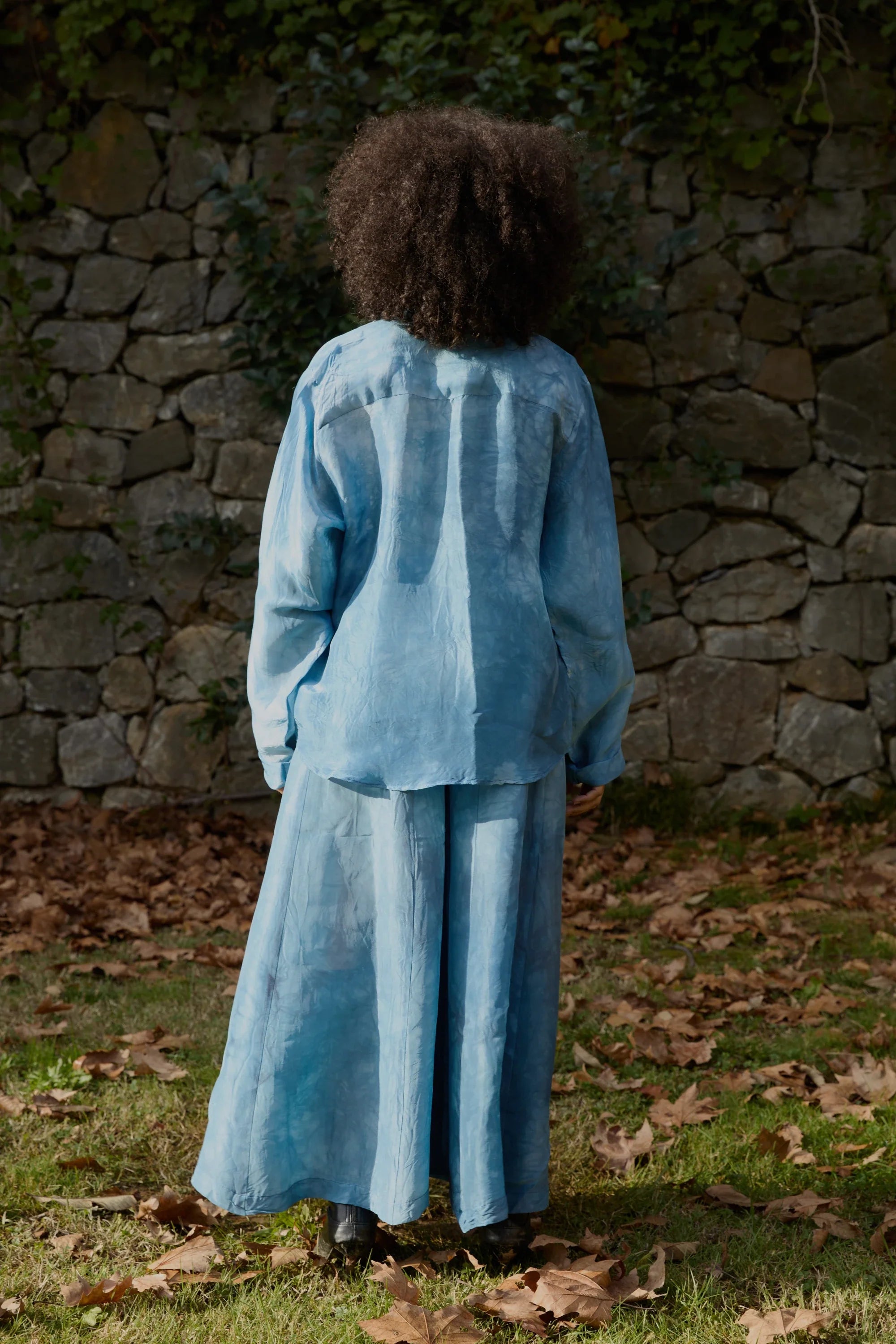 Blue Float Silk Set in vegan Silk by White Canvas - Image 4