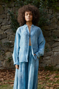 Blue Float Silk Shirt in vegan Silk by White Canvas - Image 1