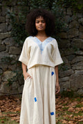 Blue Sparrow Top in handwoven Dobby Cotton (100%) by White Canvas - Image 1