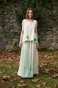 Green Swan Set in handwoven Dobby Cotton (100%) by White Canvas - Image 1