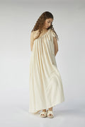 Cream Aries Dress in organic & Handwoven Shile by White Canvas - Image 1