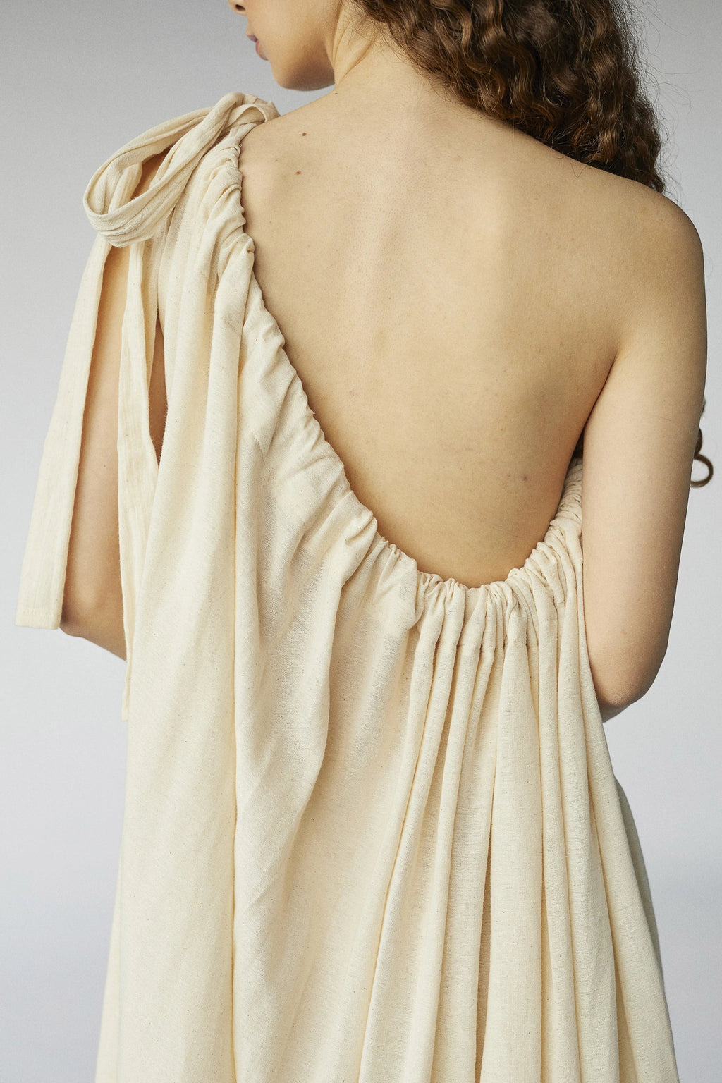 Cream Aries Dress in organic & Handwoven Shile by White Canvas - Image 4