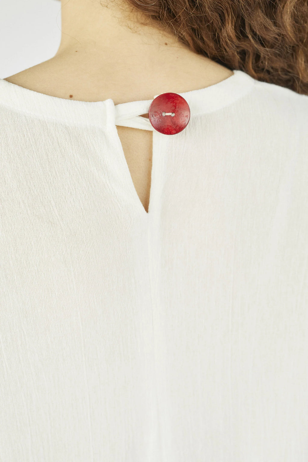 White Aquarian Dress in organic & Handwoven Shile by White Canvas - Image 7