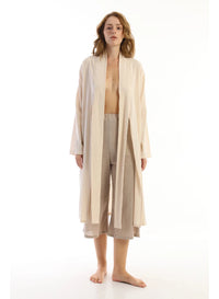 Cream Buldan Jacket in organic & Handwoven Shile by White Canvas - Image 1