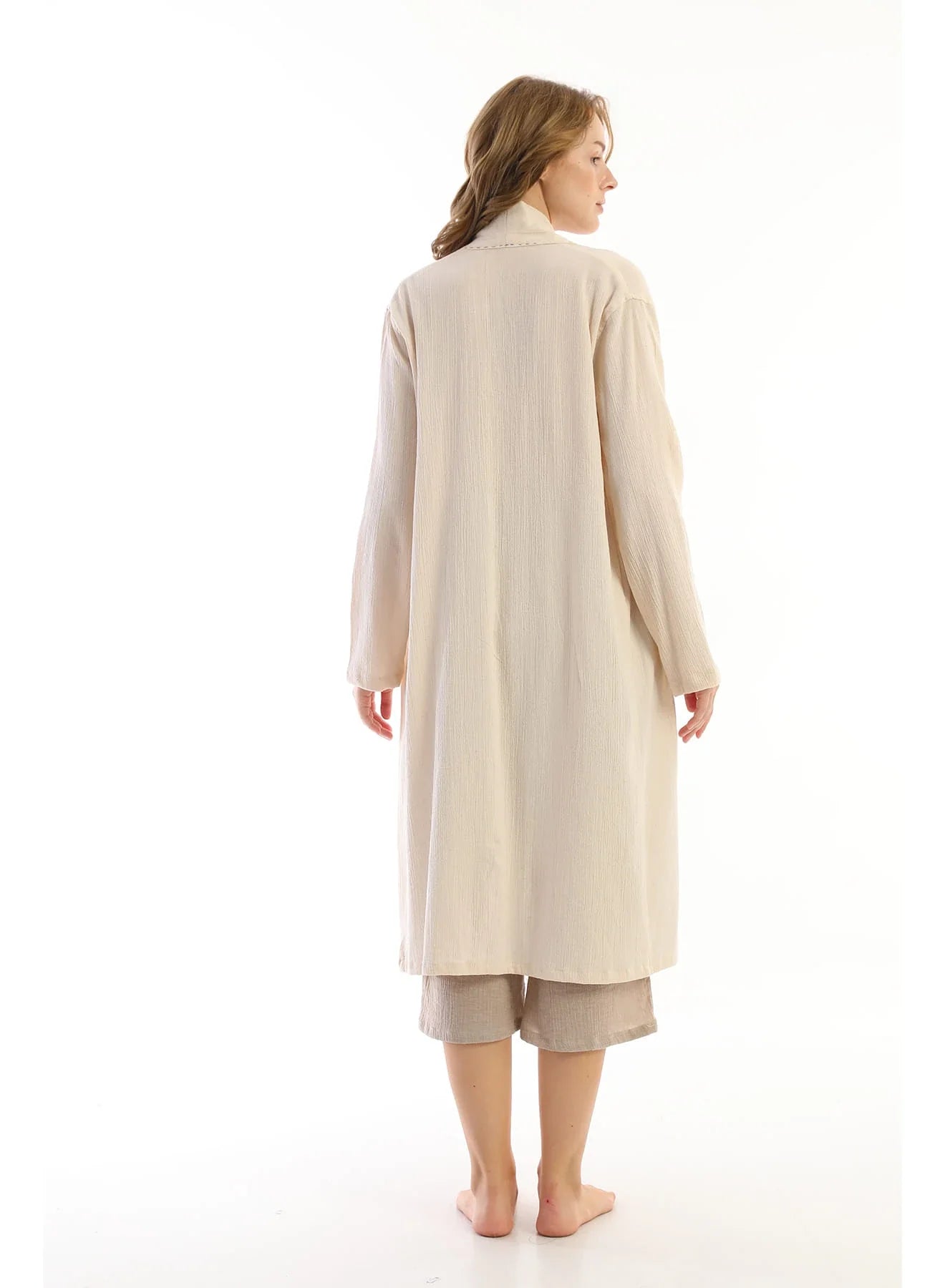 Cream Buldan Jacket in organic & Handwoven Shile by White Canvas - Image 3