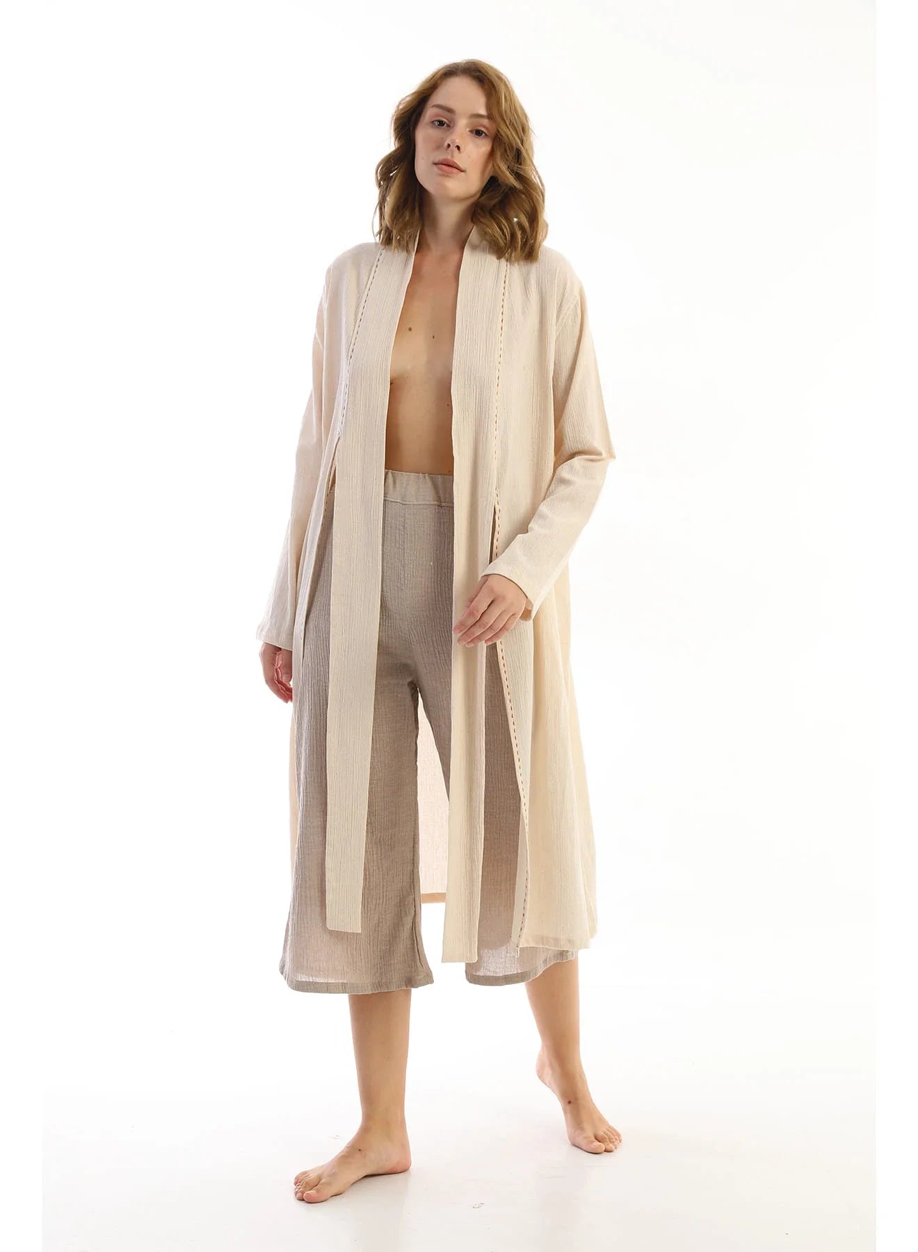 Cream Buldan Jacket in organic & Handwoven Shile by White Canvas - Image 5