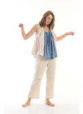 Blue Charia Top in organic & Handwoven Shile by White Canvas - Image 1