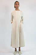 Cream Metis Dress in organic & Handwoven Shile by White Canvas - Image 1