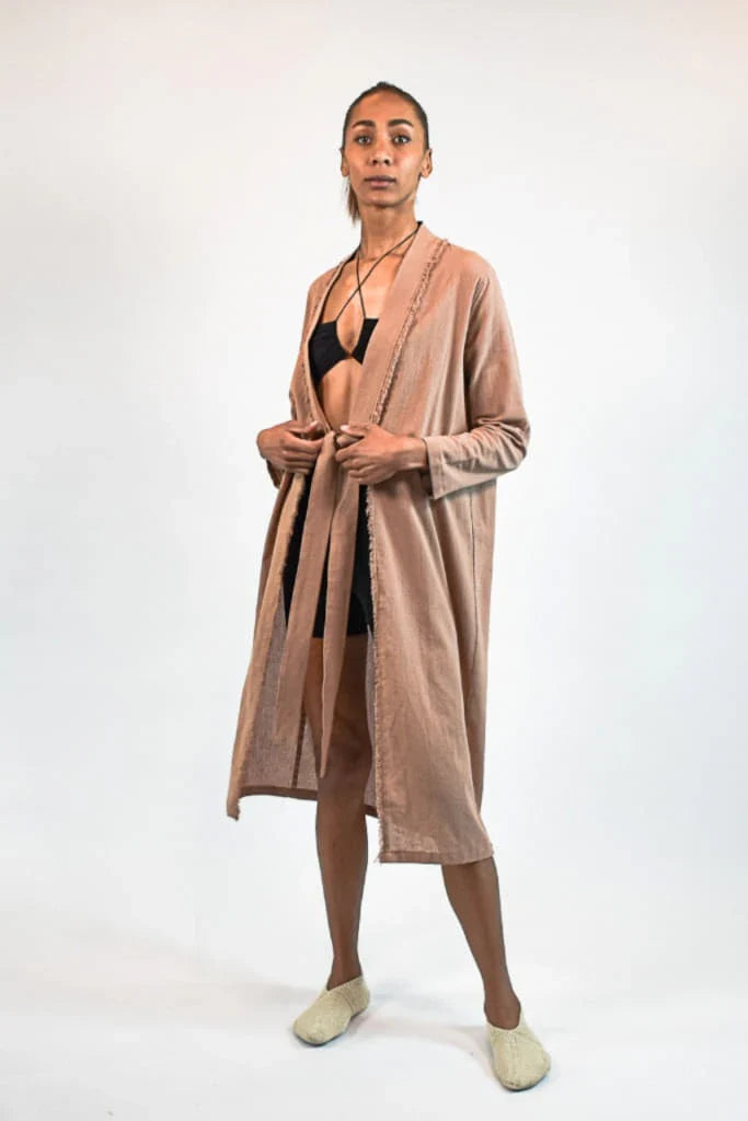 Nude Metis Jacket in organic & Handwoven Shile by White Canvas - Image 2