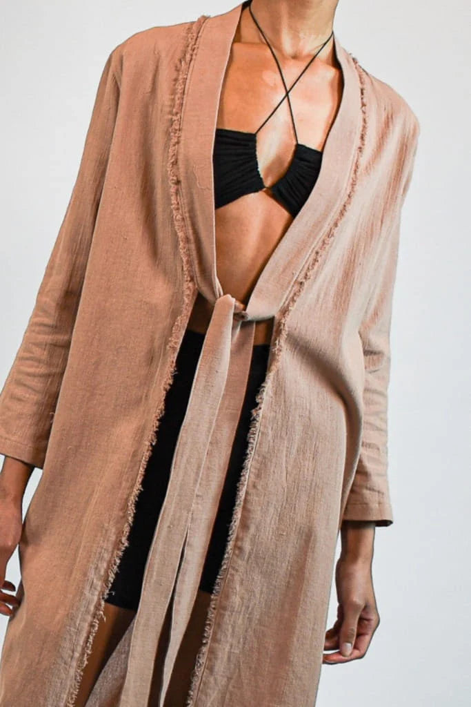 Nude Metis Jacket in organic & Handwoven Shile by White Canvas - Image 3
