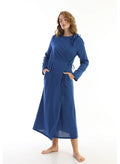 Blue Nan Dress in organic & Handwoven Shile by White Canvas - Image 1