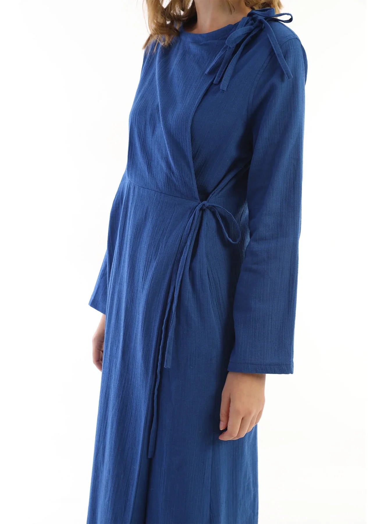 Blue Nan Dress in organic & Handwoven Shile by White Canvas - Image 4