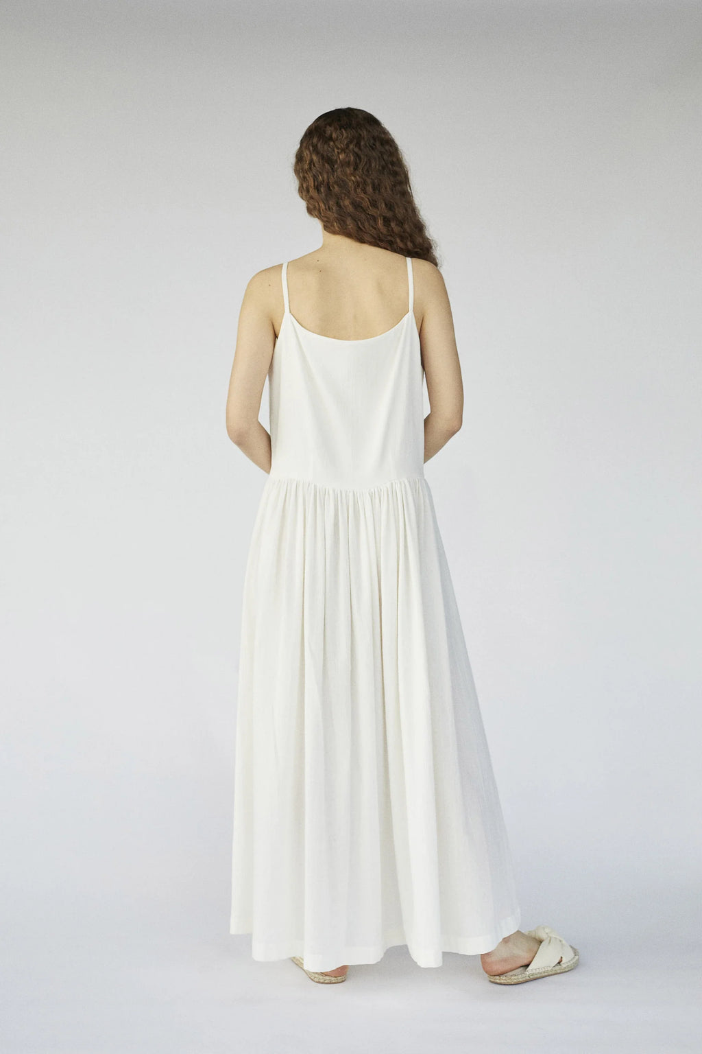 White Pisces Dress in organic & Handwoven Shile by White Canvas - Image 5