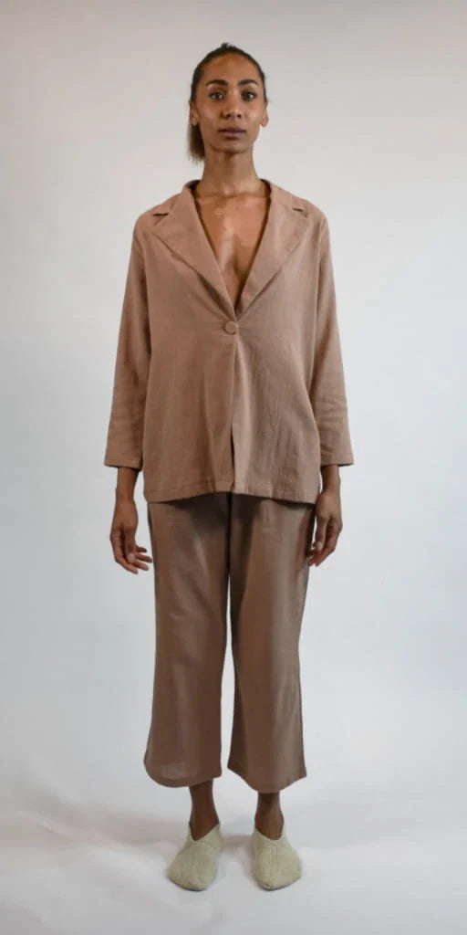 Nude Pallas Jacket in organic & Handwoven Shile by White Canvas - Image 1