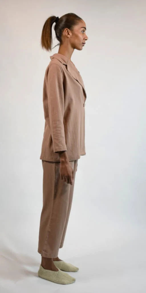 Nude Pallas Jacket in organic & Handwoven Shile by White Canvas - Image 2