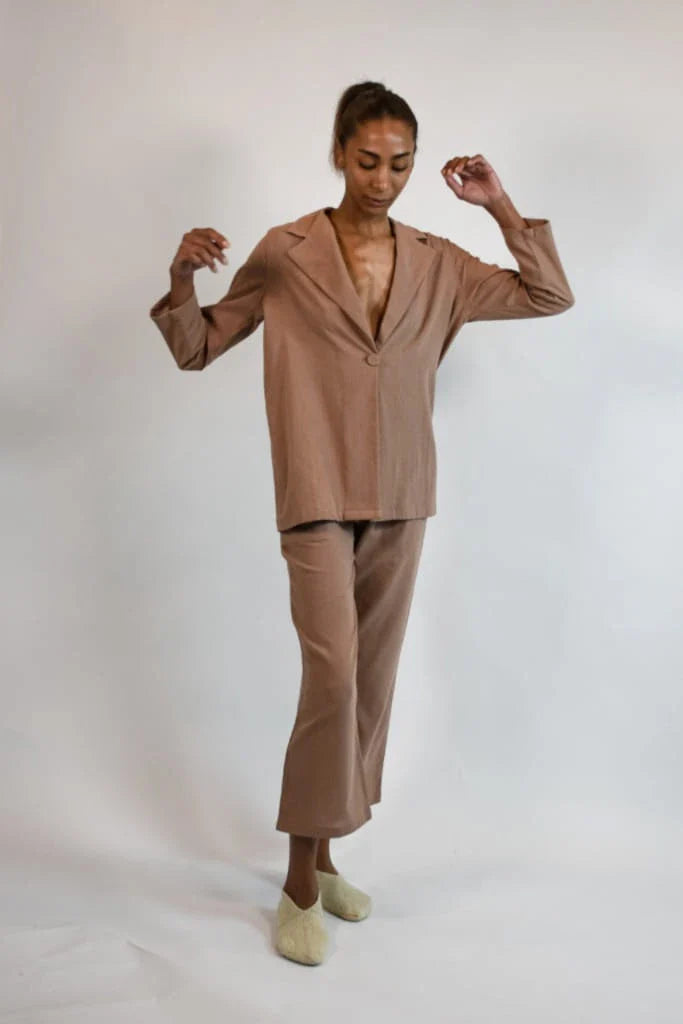 Nude Pallas Jacket in organic & Handwoven Shile by White Canvas - Image 5