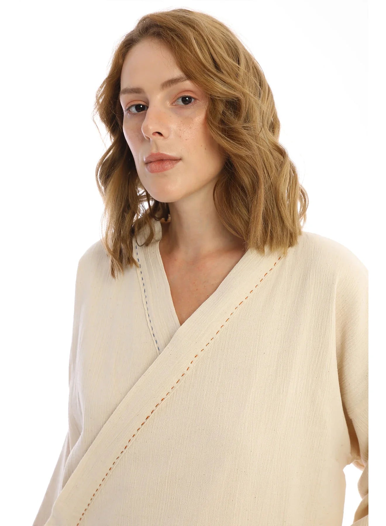 Cream Rize Jacket in organic & Handwoven Shile by White Canvas - Image 5