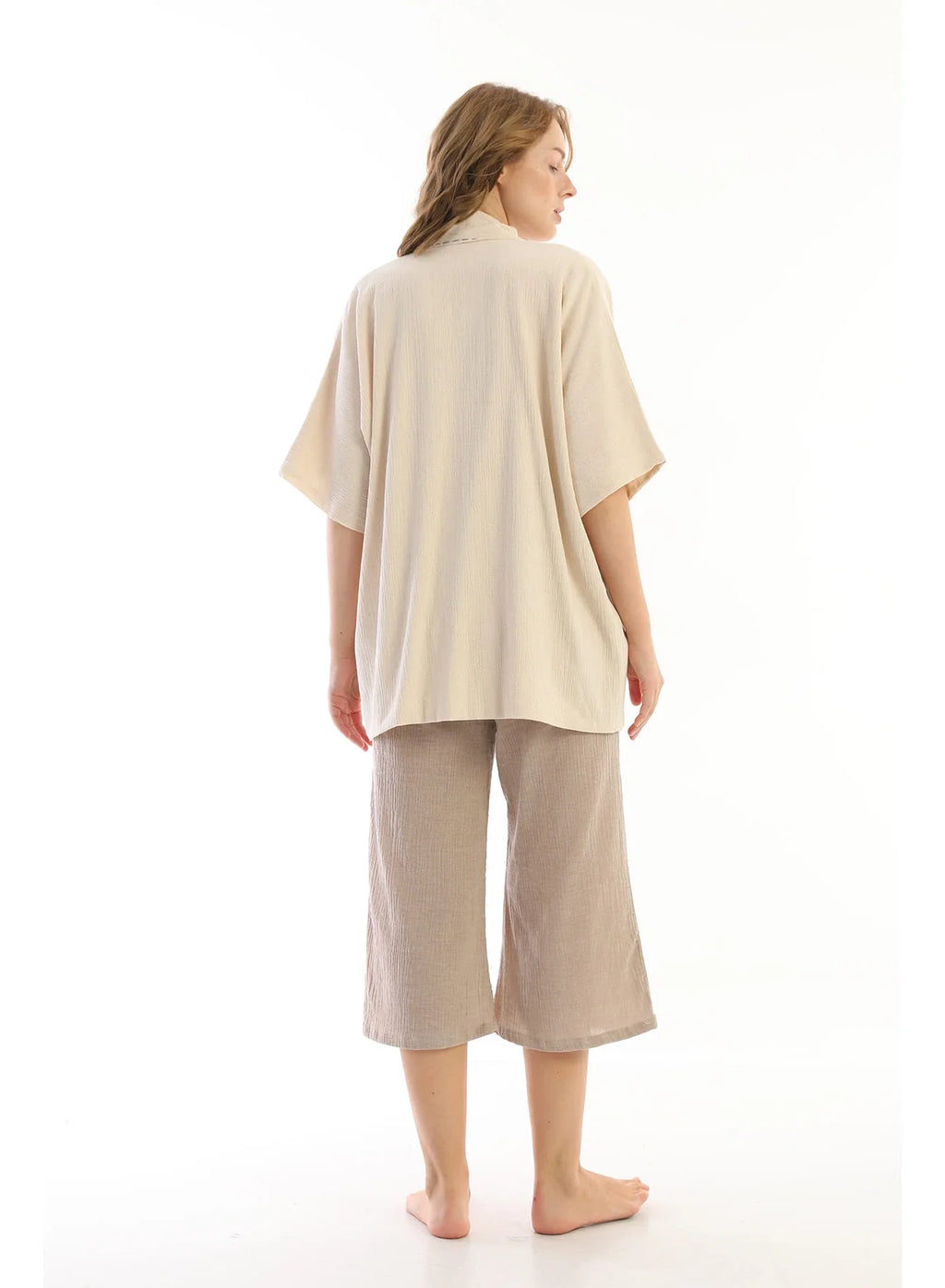 Cream Shile Jacket in organic & Handwoven Shile by White Canvas - Image 4