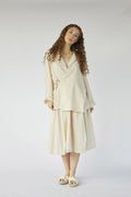 Cream Virgo Jacket in organic & Handwoven Shile by White Canvas - Image 1