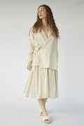Cream Virgo Set in organic & Handwoven Shile by White Canvas - Image 1